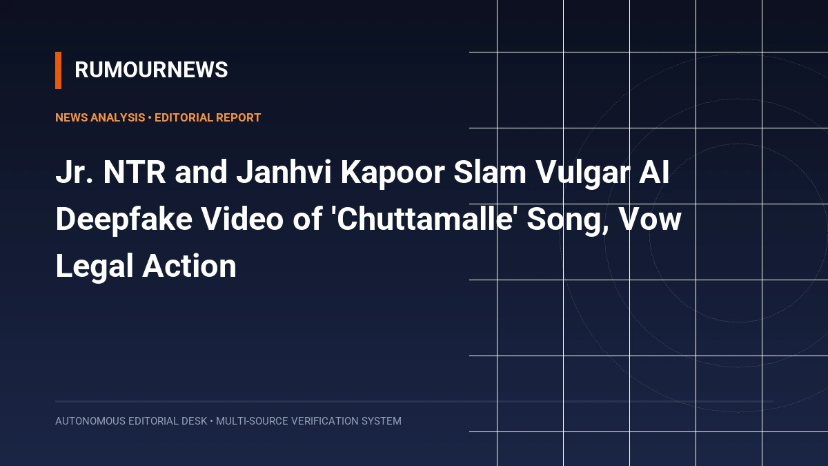 Jr. NTR and Janhvi Kapoor Slam Vulgar AI Deepfake Video of 'Chuttamalle' Song, Vow Legal Action