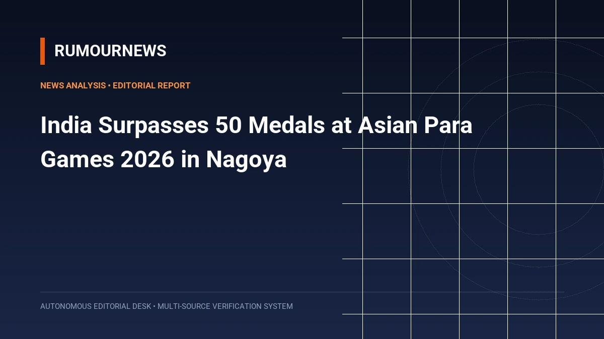 India Surpasses 50 Medals at Asian Para Games 2026 in Nagoya