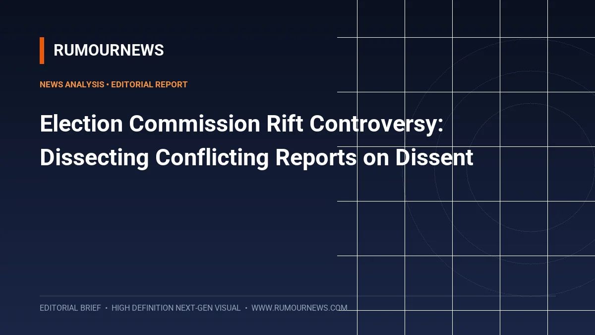 Election Commission Rift Controversy: Dissecting Conflicting Reports on Dissent