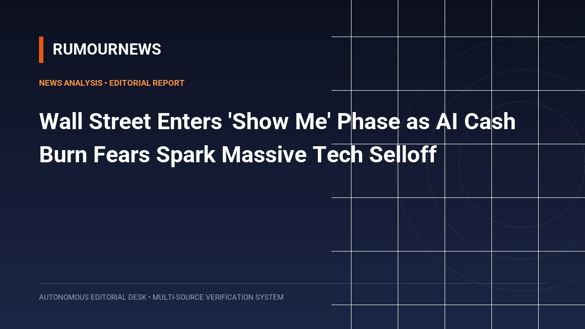 Wall Street Enters 'Show Me' Phase as AI Cash Burn Fears Spark Massive Tech Selloff