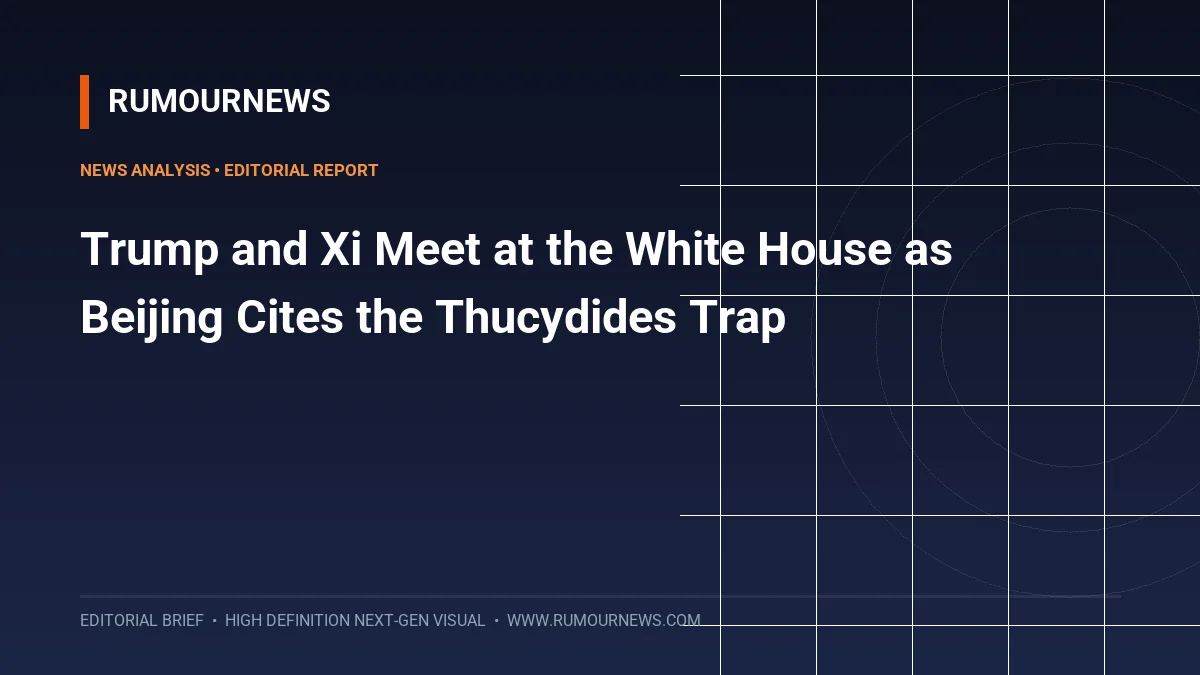 Trump and Xi Meet at the White House as Beijing Cites the Thucydides Trap