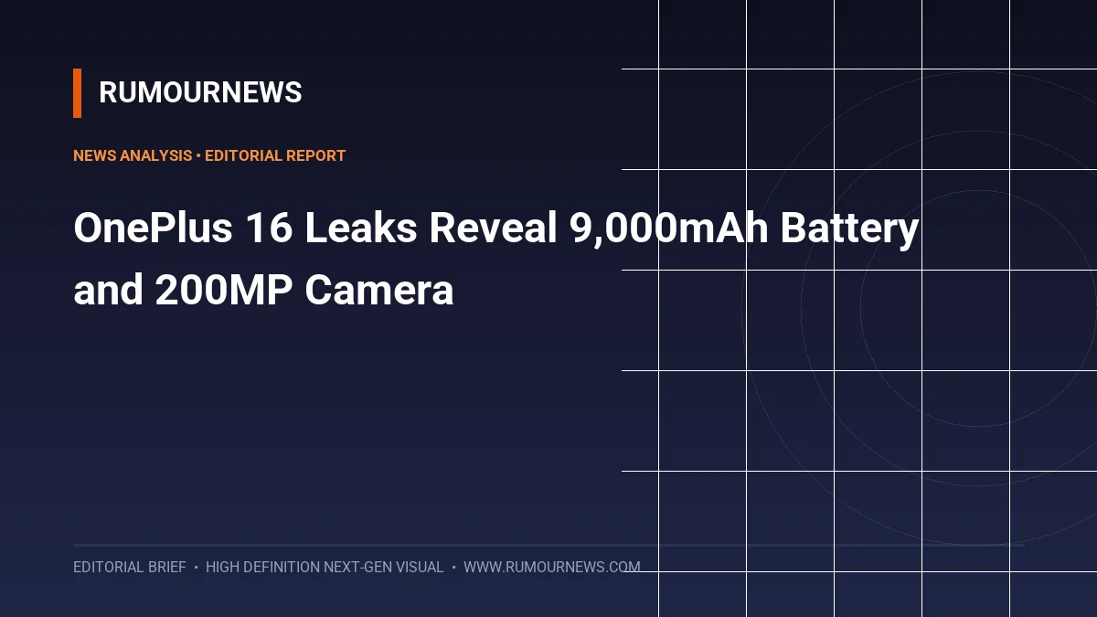 OnePlus 16 Leaks Reveal 9,000mAh Battery and 200MP Camera