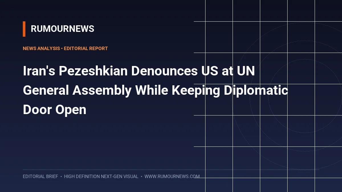 Iran's Pezeshkian Denounces US at UN General Assembly While Keeping Diplomatic Door Open