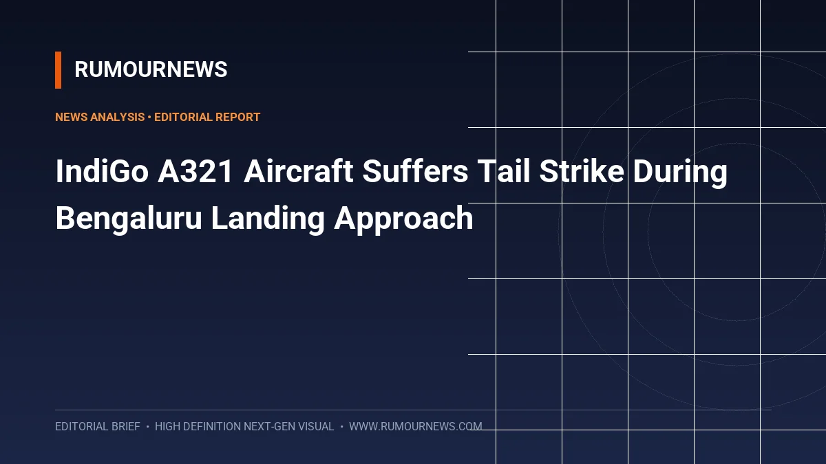 IndiGo A321 Aircraft Suffers Tail Strike During Bengaluru Landing Approach