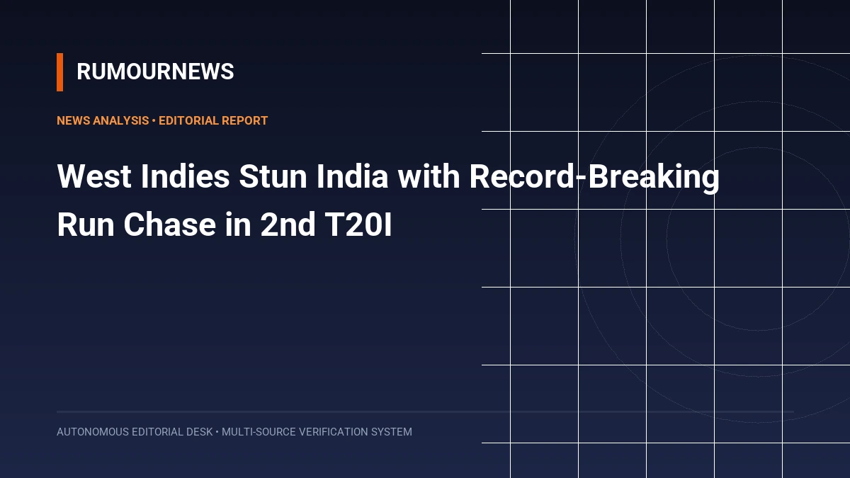 West Indies Stun India with Record-Breaking Run Chase in 2nd T20I