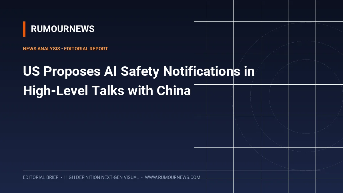 US Proposes AI Safety Notifications in High-Level Talks with China
