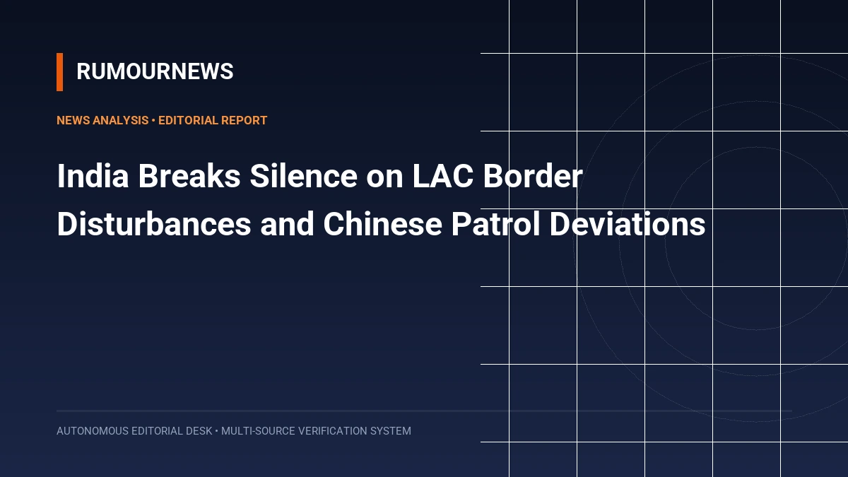 India Breaks Silence on LAC Border Disturbances and Chinese Patrol Deviations