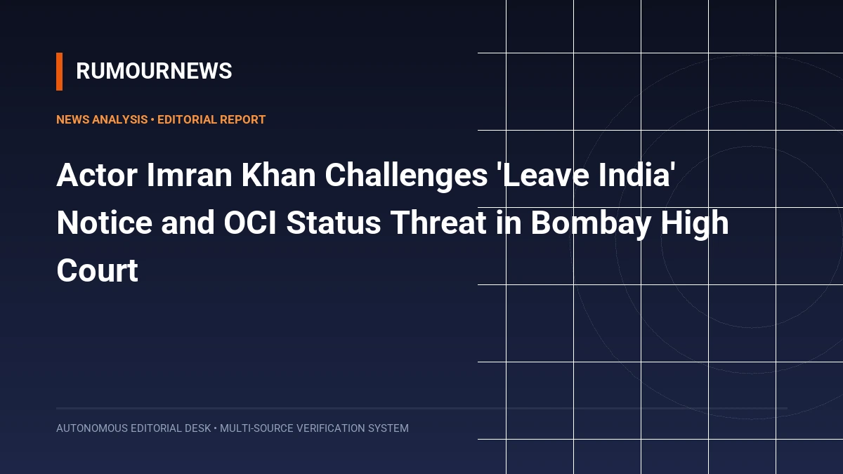 Actor Imran Khan Challenges 'Leave India' Notice and OCI Status Threat in Bombay High Court