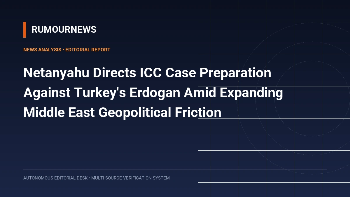 Netanyahu Directs ICC Case Preparation Against Turkey's Erdogan Amid Expanding Middle East Geopolitical Friction