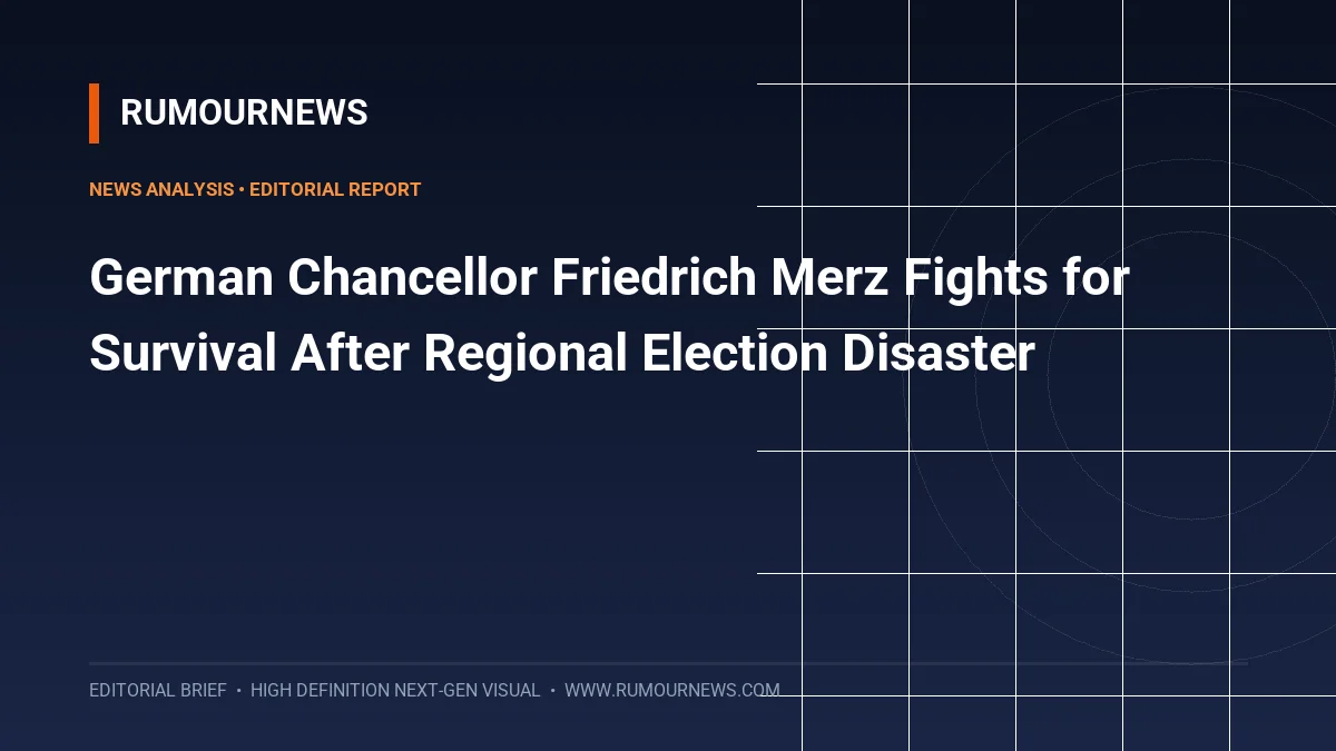 German Chancellor Friedrich Merz Fights for Survival After Regional Election Disaster