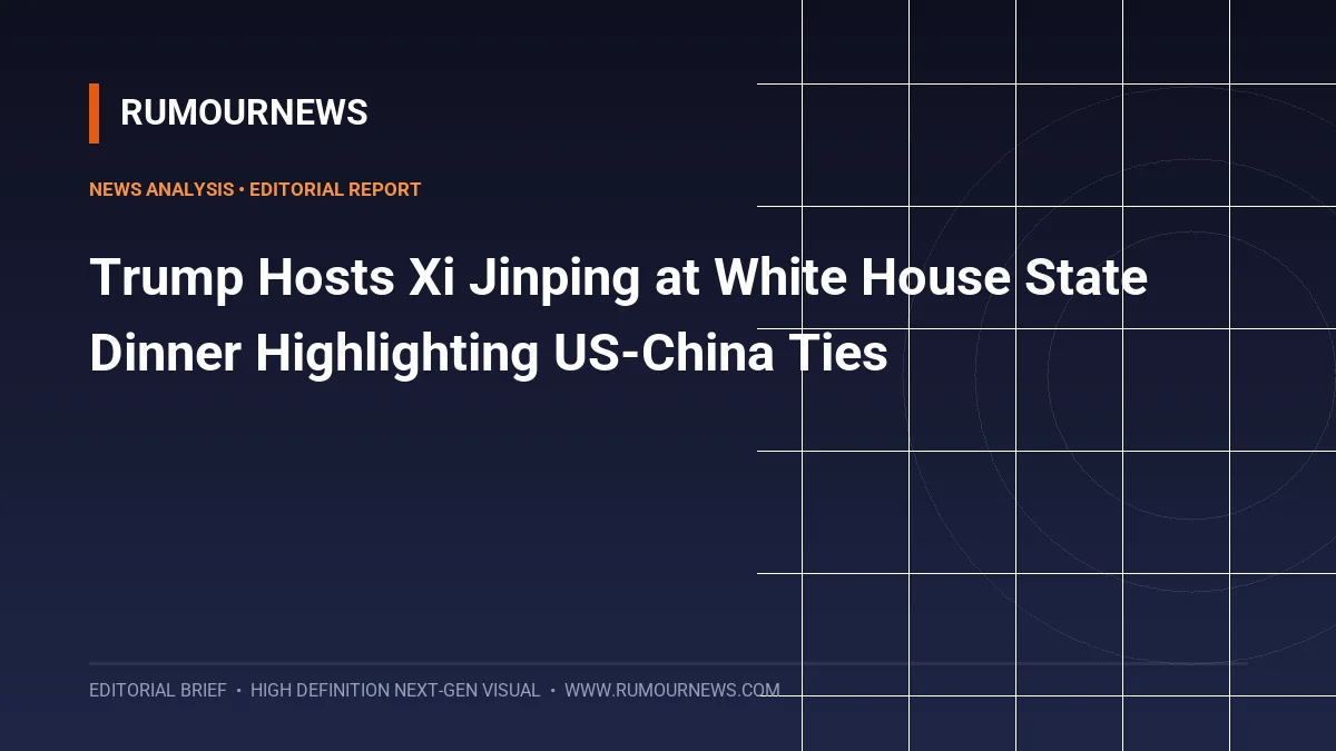 Trump Hosts Xi Jinping at White House State Dinner Highlighting US-China Ties