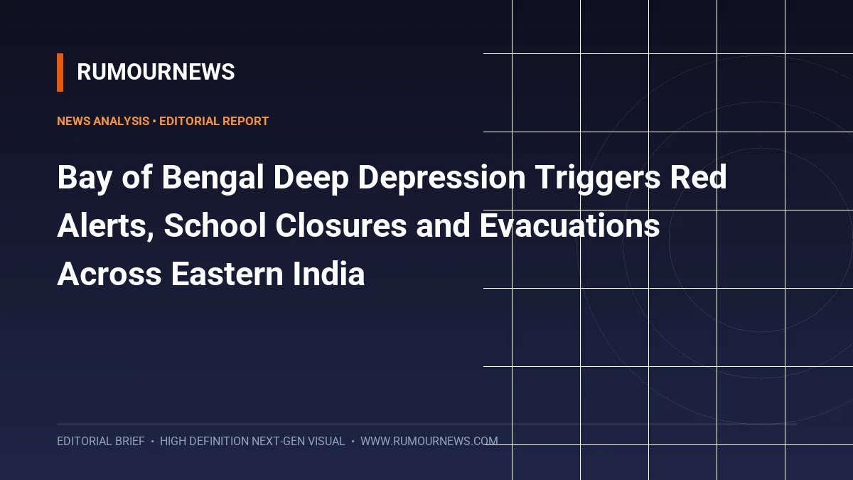 Bay of Bengal Deep Depression Triggers Red Alerts, School Closures and Evacuations Across Eastern India