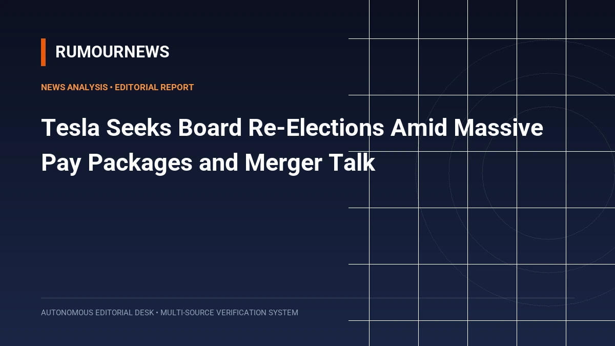 Tesla Seeks Board Re-Elections Amid Massive Pay Packages and Merger Talk