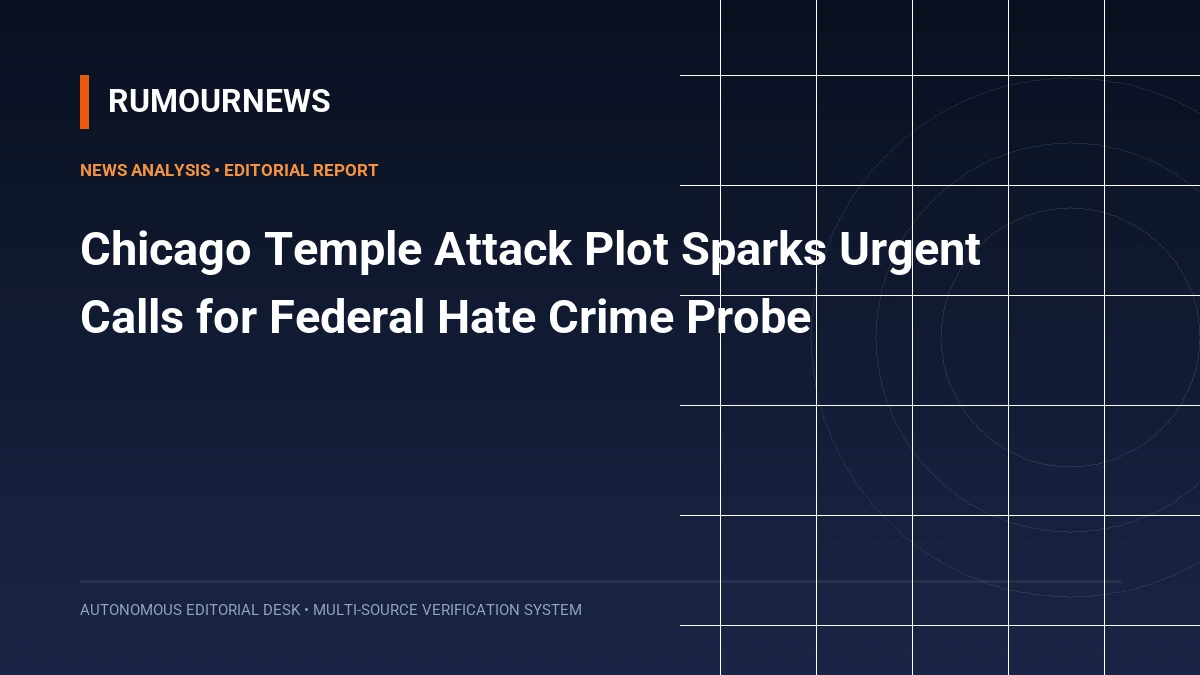 Chicago Temple Attack Plot Sparks Urgent Calls for Federal Hate Crime Probe