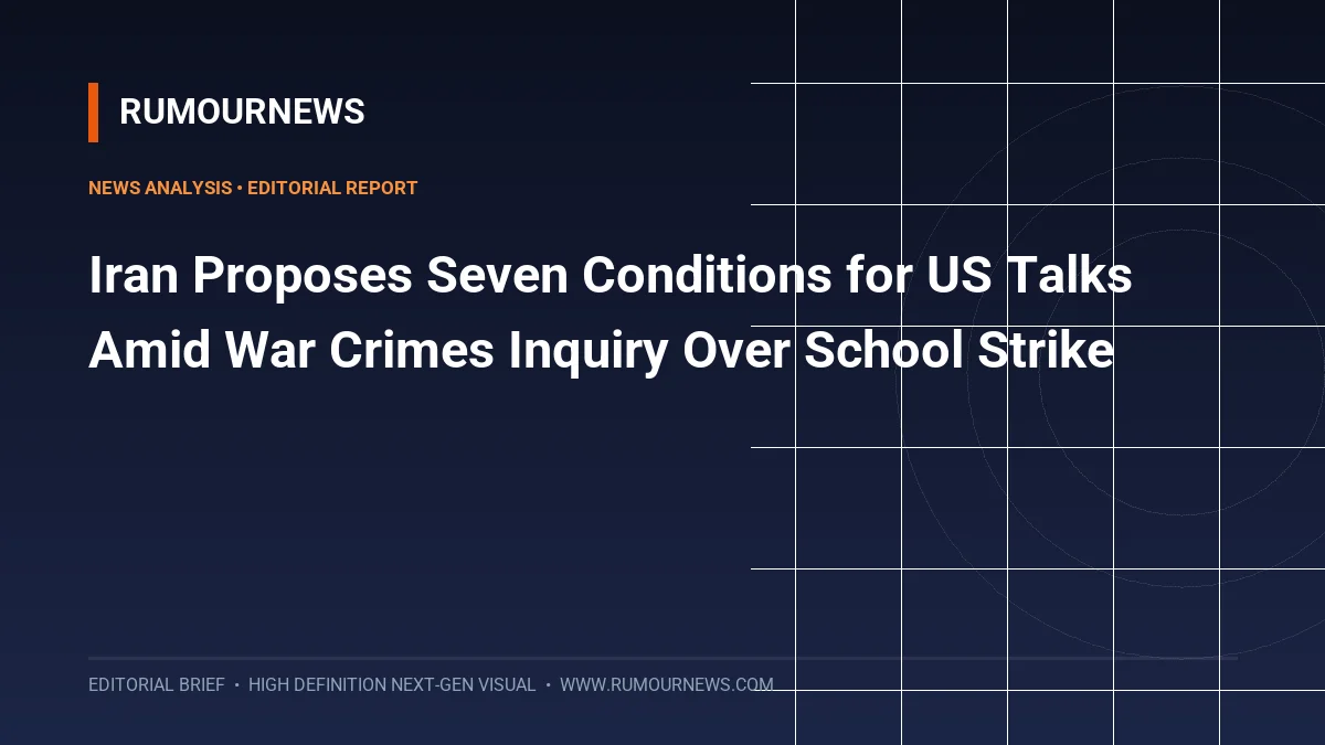 Iran Proposes Seven Conditions for US Talks Amid War Crimes Inquiry Over School Strike