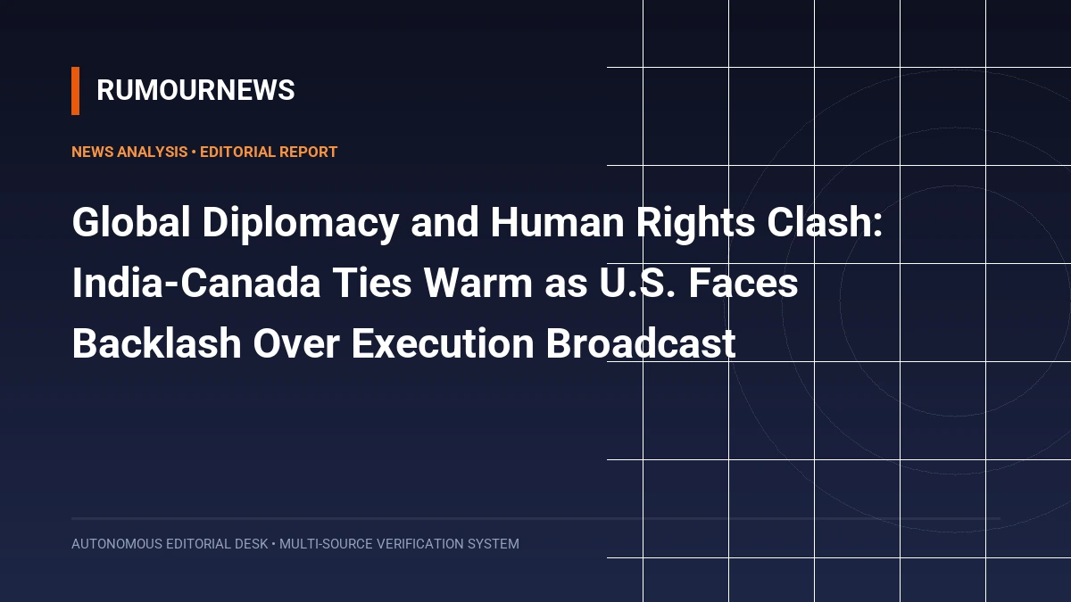 Global Diplomacy and Human Rights Clash: India-Canada Ties Warm as U.S. Faces Backlash Over Execution Broadcast