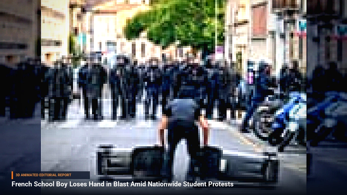 French School Boy Loses Hand in Blast Amid Nationwide Student Protests