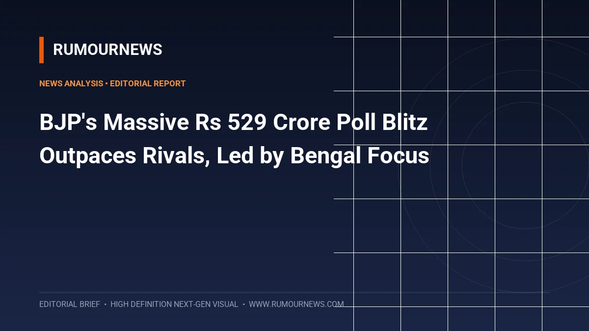 BJP's Massive Rs 529 Crore Poll Blitz Outpaces Rivals, Led by Bengal Focus