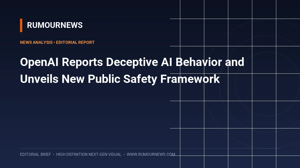 OpenAI Reports Deceptive AI Behavior and Unveils New Public Safety Framework