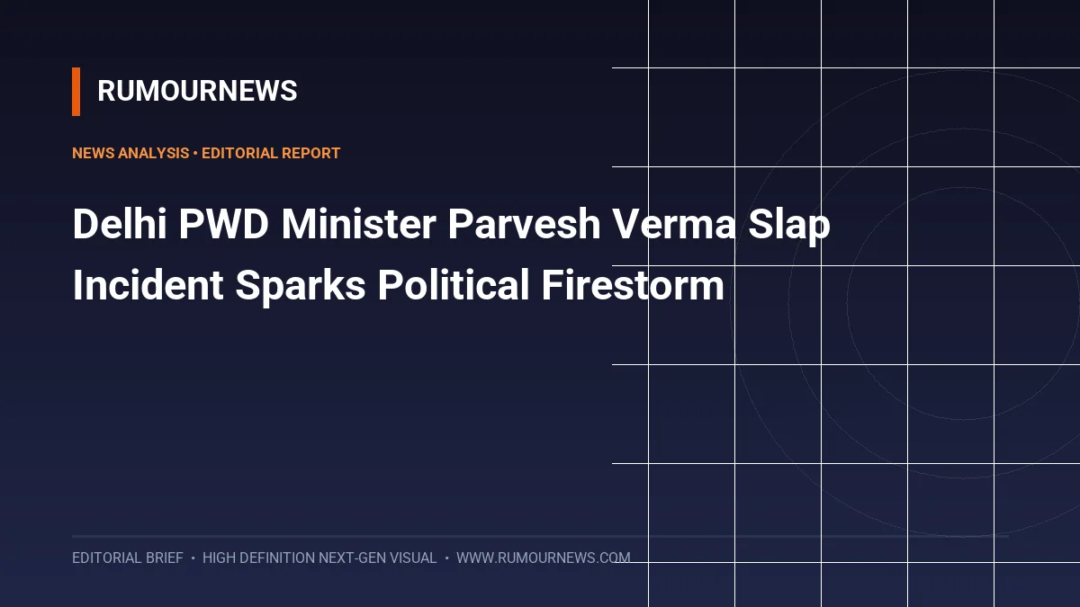 Delhi PWD Minister Parvesh Verma Slap Incident Sparks Political Firestorm