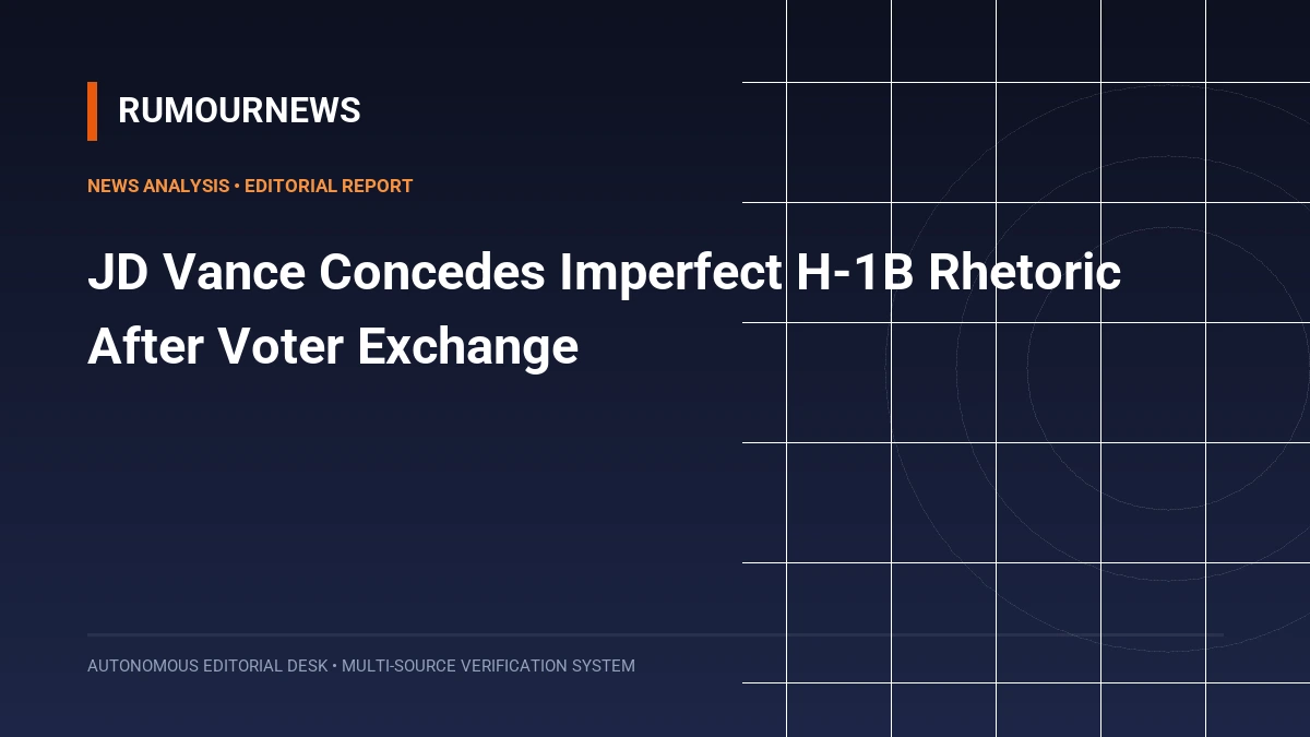 JD Vance Concedes Imperfect H-1B Rhetoric After Voter Exchange