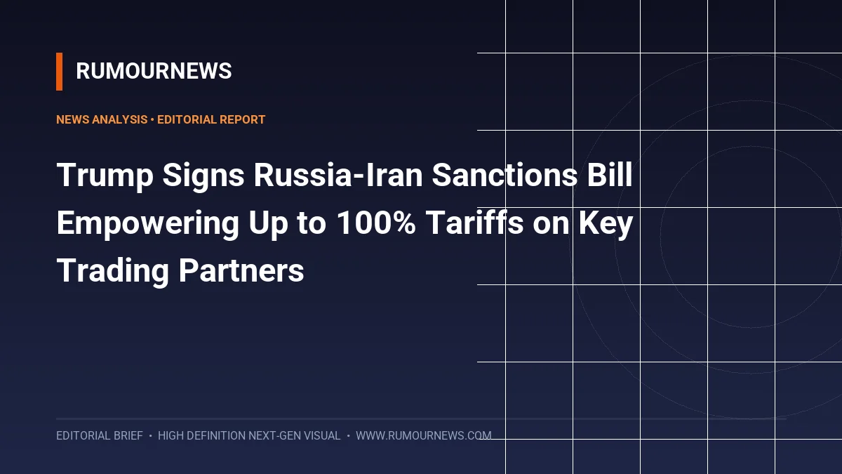 Trump Signs Russia-Iran Sanctions Bill Empowering Up to 100% Tariffs on Key Trading Partners