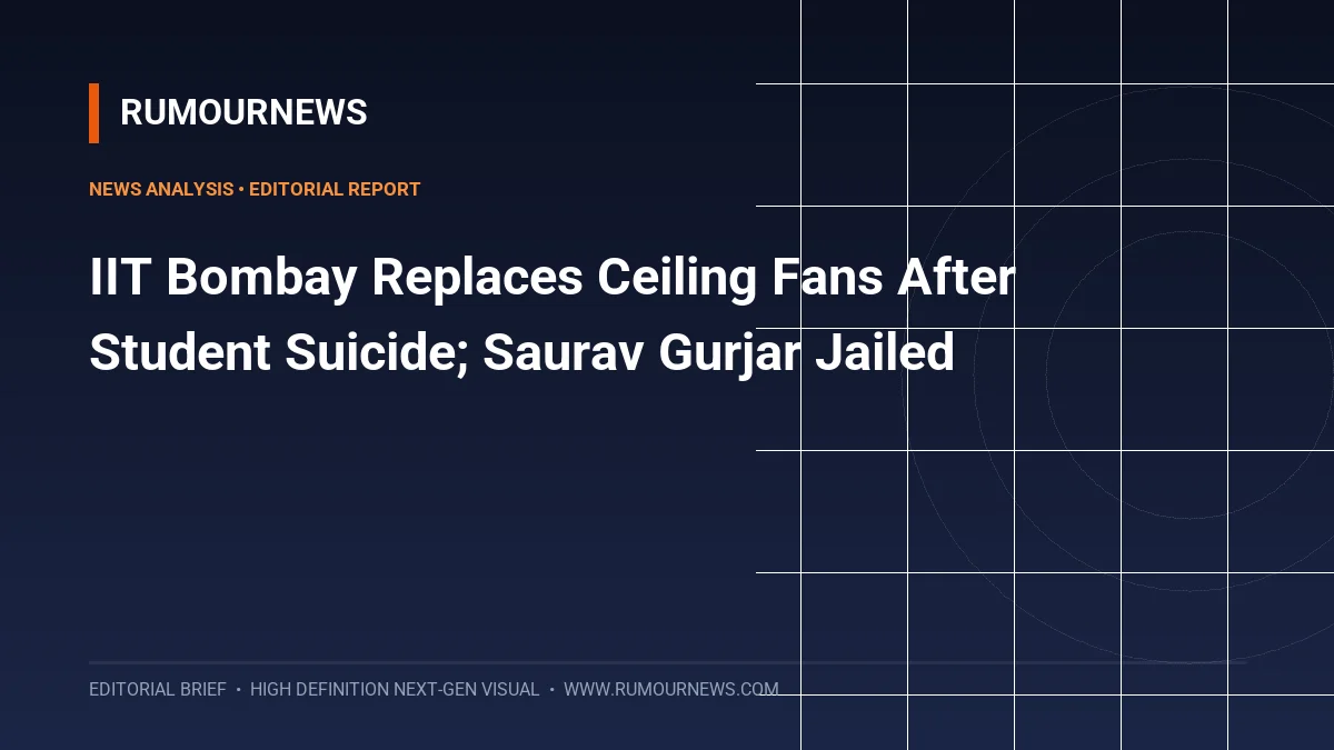IIT Bombay Replaces Ceiling Fans After Student Suicide; Saurav Gurjar Jailed