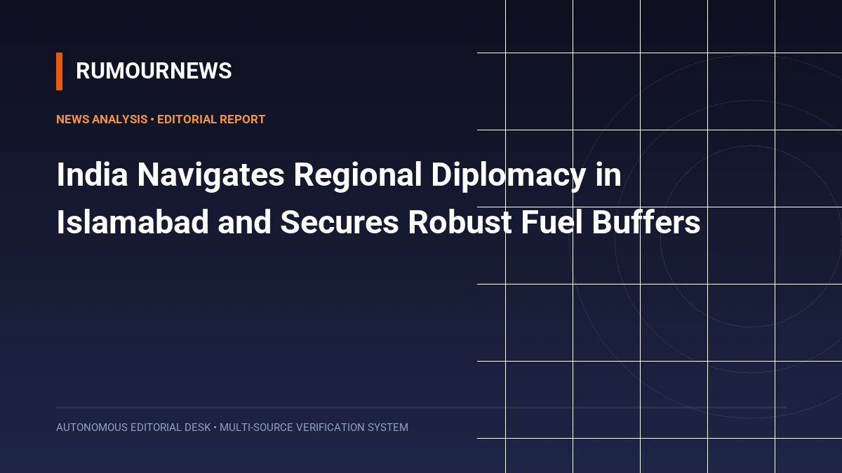 India Navigates Regional Diplomacy in Islamabad and Secures Robust Fuel Buffers
