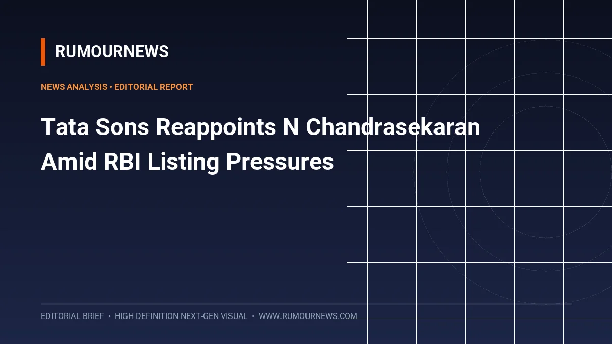Tata Sons Reappoints N Chandrasekaran Amid RBI Listing Pressures