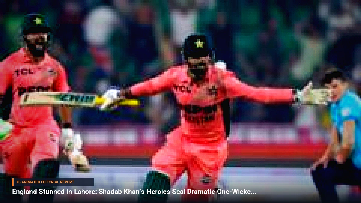 England Stunned in Lahore: Shadab Khan’s Heroics Seal Dramatic One-Wicket Win