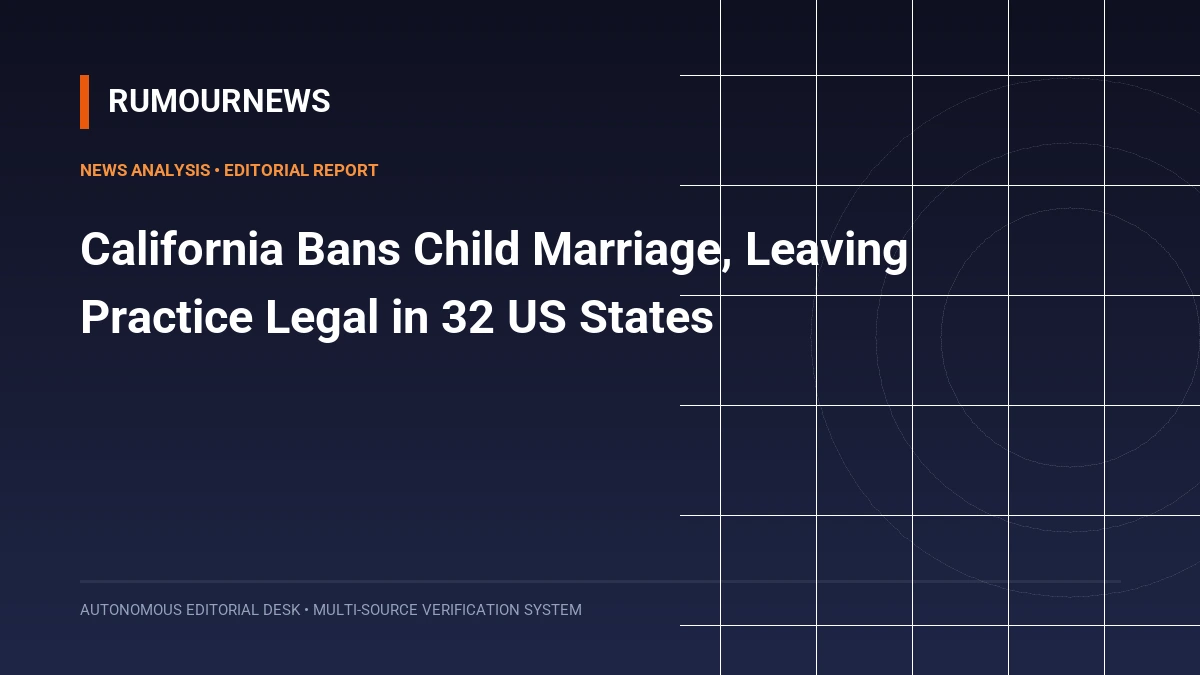 California Bans Child Marriage, Leaving Practice Legal in 32 US States