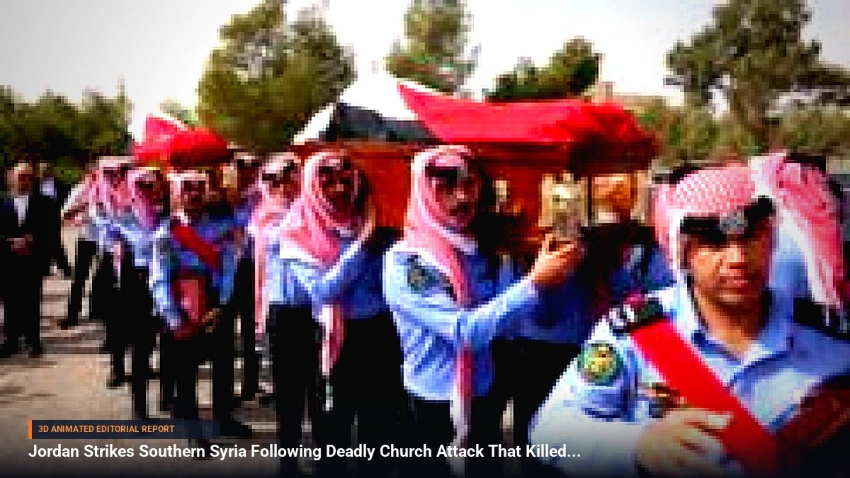 Jordan Strikes Southern Syria Following Deadly Church Attack That Killed Nine