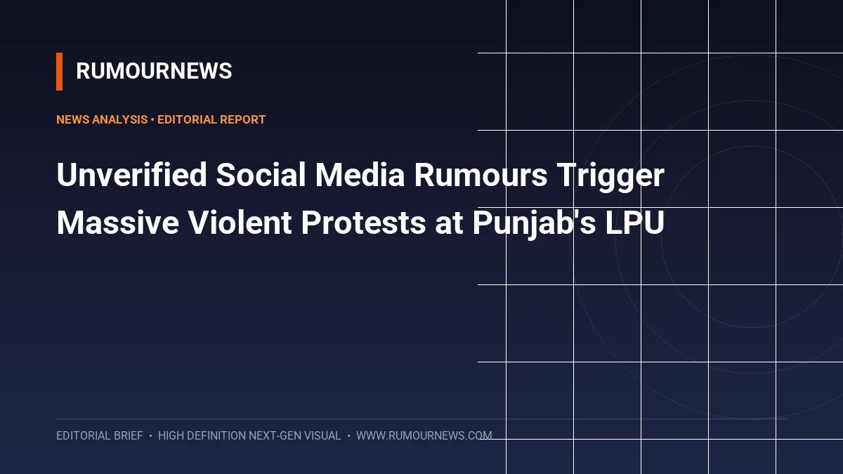 Unverified Social Media Rumours Trigger Massive Violent Protests at Punjab's LPU