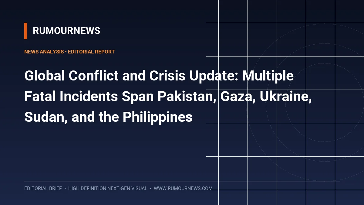 Global Conflict and Crisis Update: Multiple Fatal Incidents Span Pakistan, Gaza, Ukraine, Sudan, and the Philippines
