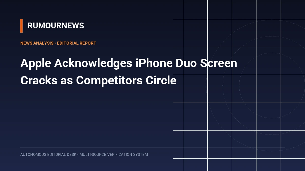 Apple Acknowledges iPhone Duo Screen Cracks as Competitors Circle
