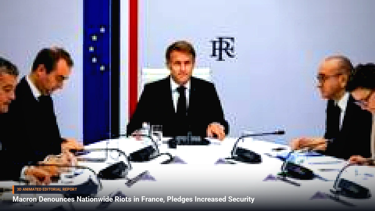 Macron Denounces Nationwide Riots in France, Pledges Increased Security
