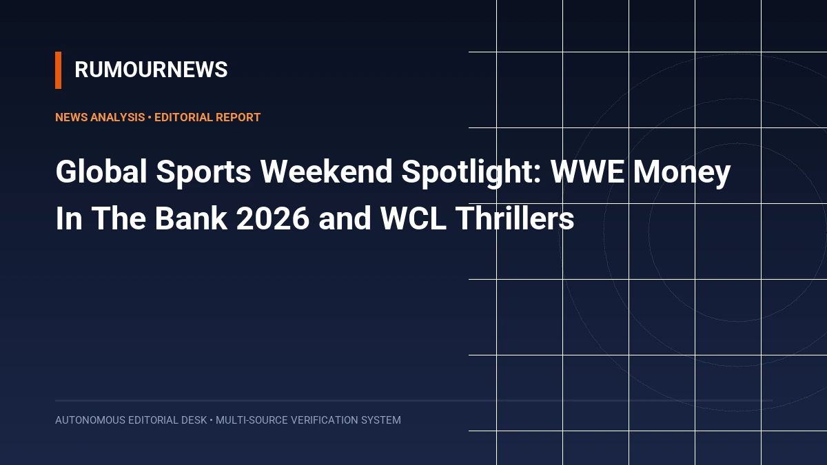 Global Sports Weekend Spotlight: WWE Money In The Bank 2026 and WCL Thrillers
