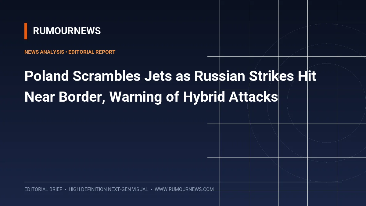 Poland Scrambles Jets as Russian Strikes Hit Near Border, Warning of Hybrid Attacks