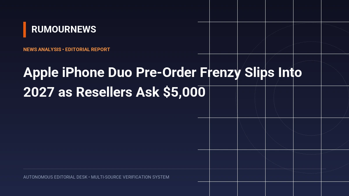 Apple iPhone Duo Pre-Order Frenzy Slips Into 2027 as Resellers Ask $5,000