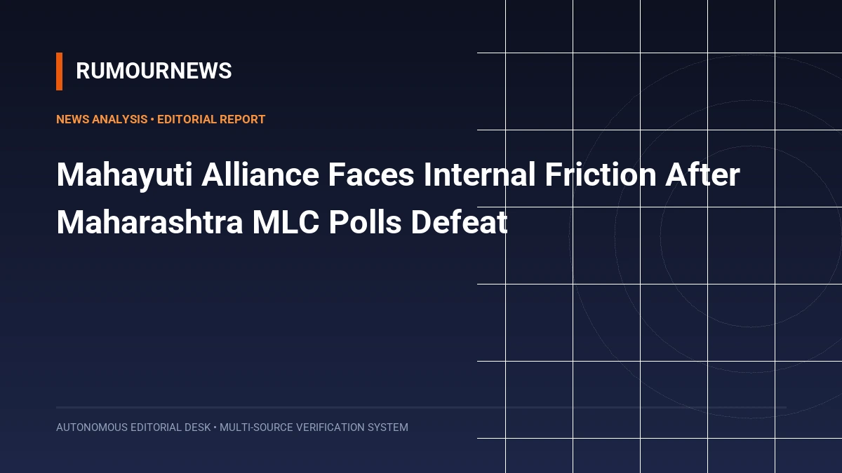 Mahayuti Alliance Faces Internal Friction After Maharashtra MLC Polls Defeat