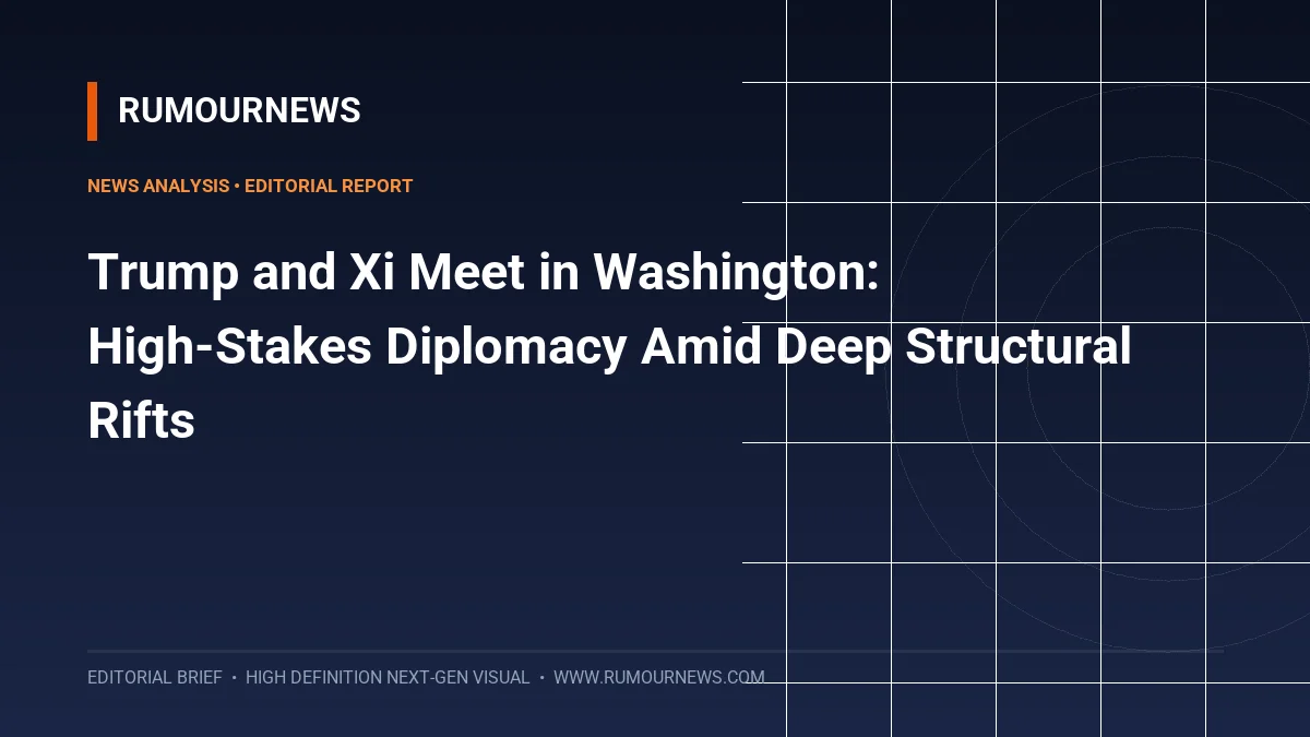Trump and Xi Meet in Washington: High-Stakes Diplomacy Amid Deep Structural Rifts