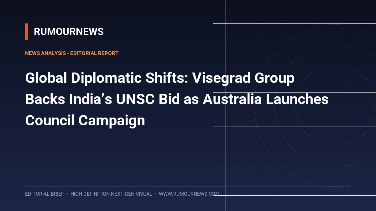 Global Diplomatic Shifts: Visegrad Group Backs India’s UNSC Bid as Australia Launches Council Campaign
