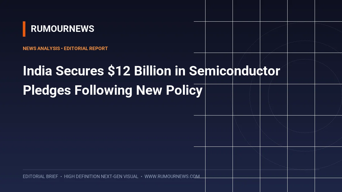 India Secures $12 Billion in Semiconductor Pledges Following New Policy