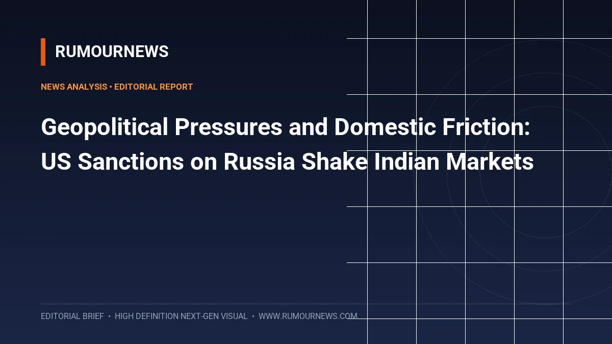 Geopolitical Pressures and Domestic Friction: US Sanctions on Russia Shake Indian Markets