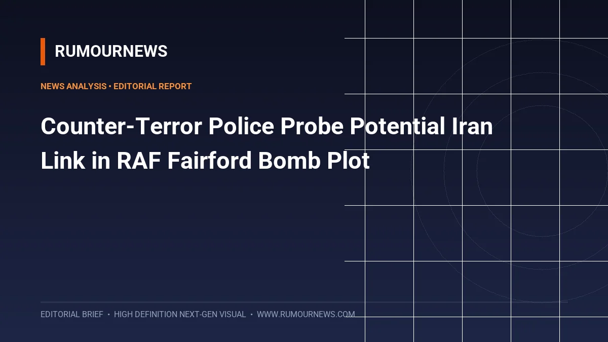 Counter-Terror Police Probe Potential Iran Link in RAF Fairford Bomb Plot