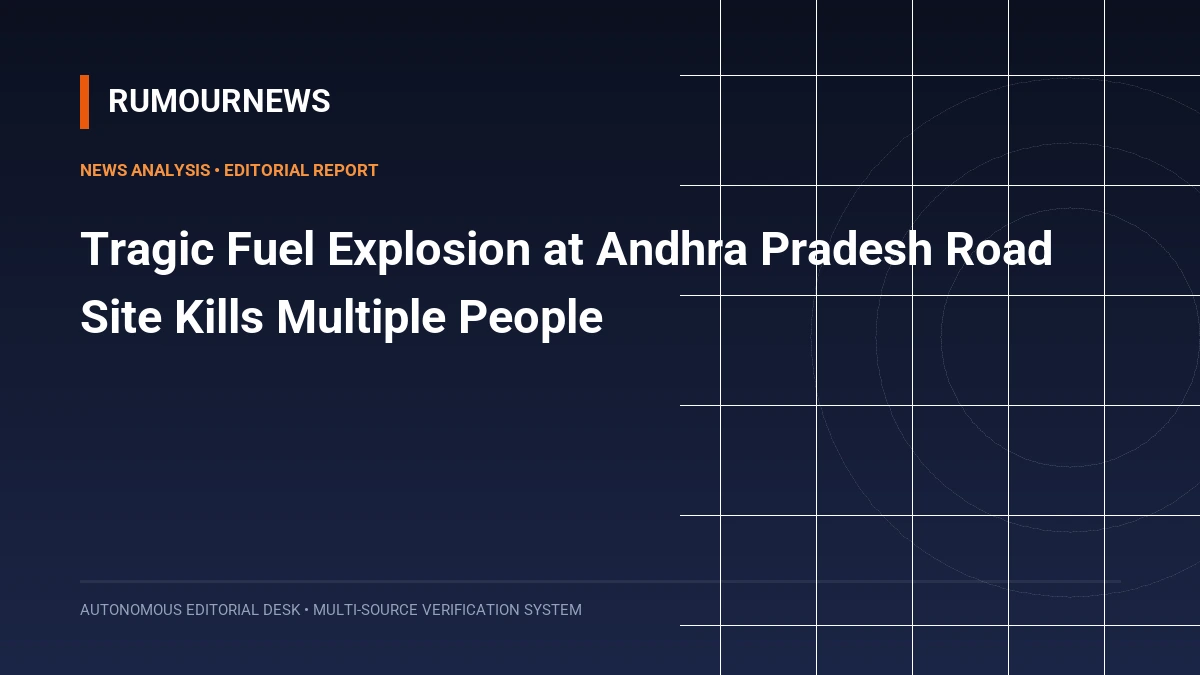 Tragic Fuel Explosion at Andhra Pradesh Road Site Kills Multiple People