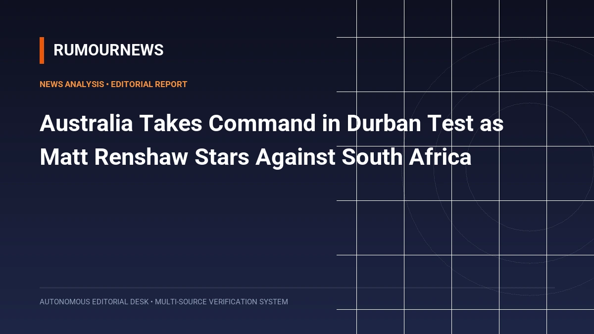 Australia Takes Command in Durban Test as Matt Renshaw Stars Against South Africa