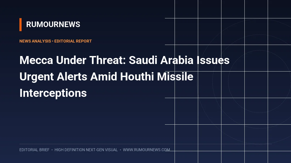 Mecca Under Threat: Saudi Arabia Issues Urgent Alerts Amid Houthi Missile Interceptions