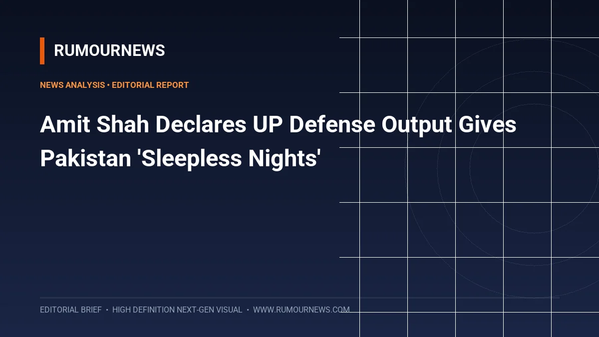 Amit Shah Declares UP Defense Output Gives Pakistan 'Sleepless Nights'