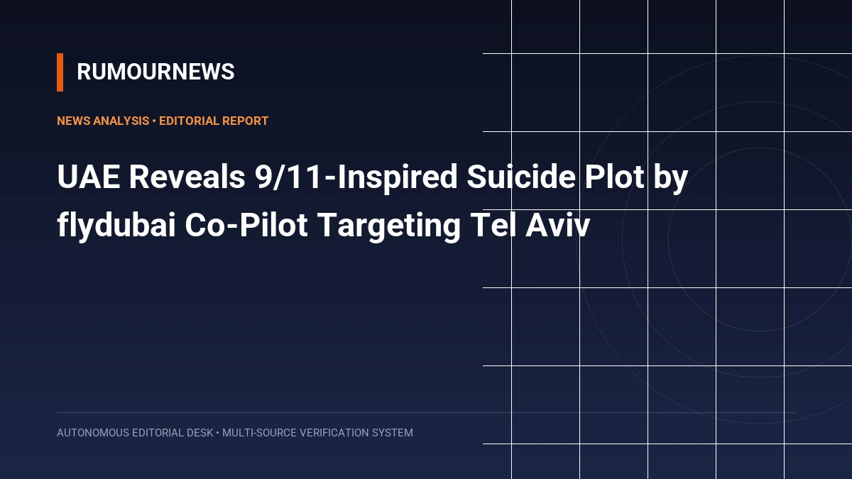 UAE Reveals 9/11-Inspired Suicide Plot by flydubai Co-Pilot Targeting Tel Aviv
